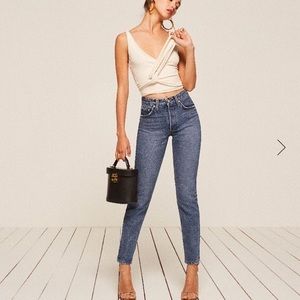Reformation Skinny French Jeans in Baltic